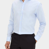 Reg Fit Cut Away Non Iron Shirt Twill - Blue - Hugo Sthlm