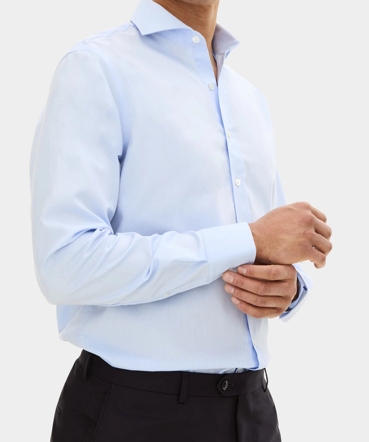 Reg Fit Cut Away Non Iron Shirt Twill - Blue - Hugo Sthlm