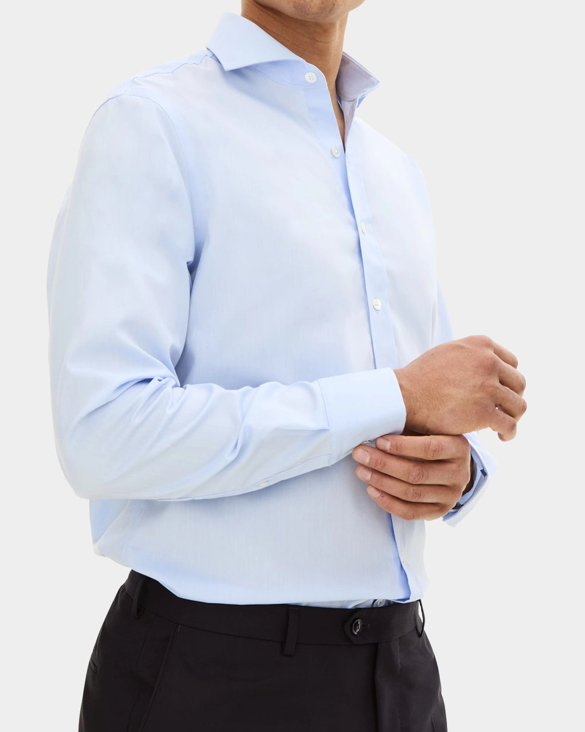 Reg Fit Cut Away Non Iron Shirt Twill - Blue - Hugo Sthlm