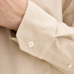 Reg Fit Cut Away Brushed Flannel - Light Beige - Hugo Sthlm