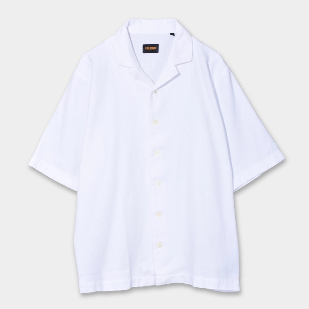 Relax Camp Shirt Wavy Twill - White - Hugo Sthlm