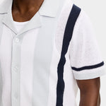 Remus Resort Collar Knit Polo - Skywriting - Hugo Sthlm