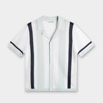 Remus Resort Collar Knit Polo - Skywriting - Hugo Sthlm