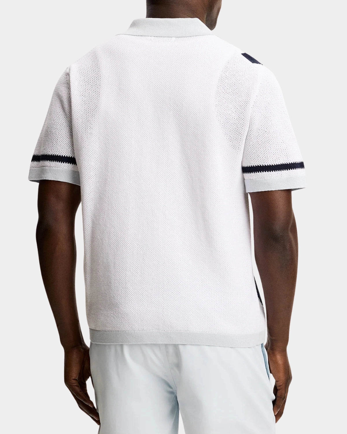 Remus Resort Collar Knit Polo - Skywriting - Hugo Sthlm