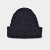 Ribbed Hat Wool Blend - Dark Grey - Hugo Sthlm