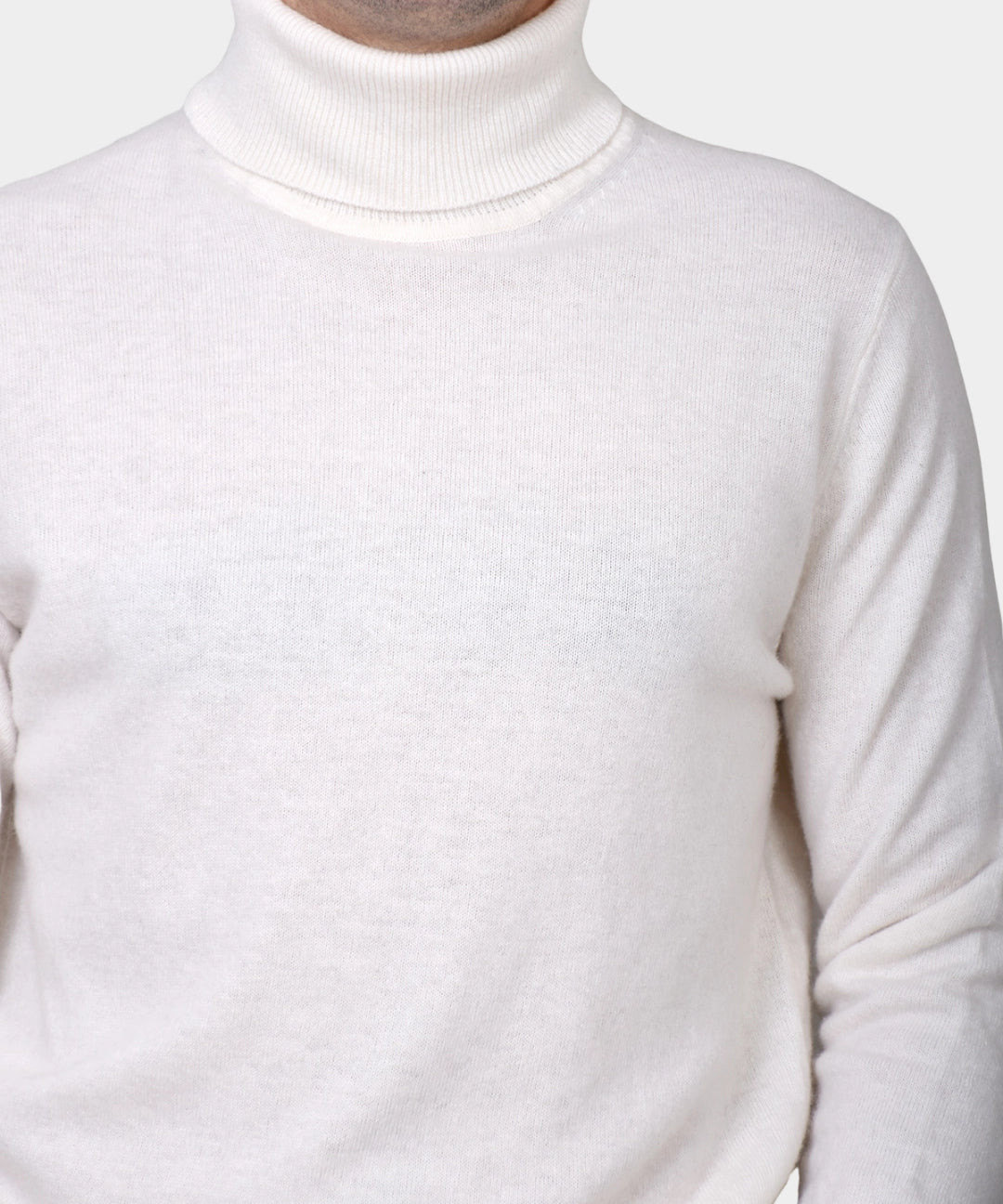 Rollneck Cash/Blend - White - Hugo Sthlm