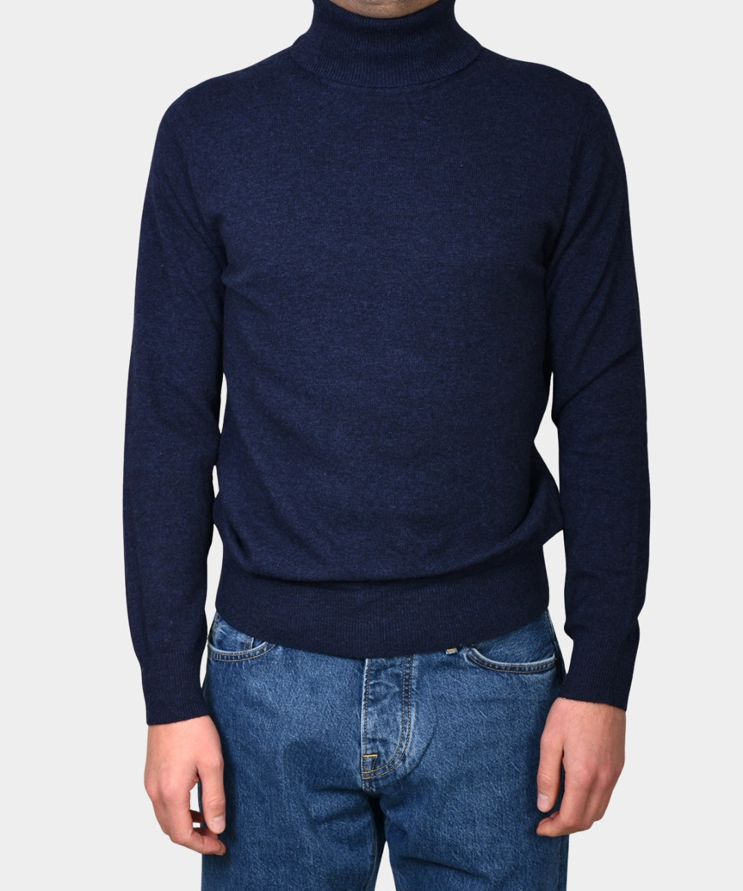 Rollneck Cash/Blend - Blue - Hugo Sthlm