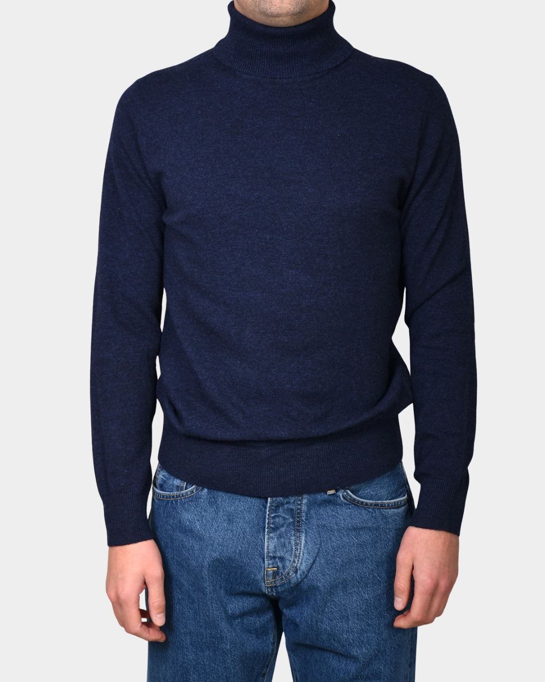 Rollneck Cash/Blend - Blue - Hugo Sthlm