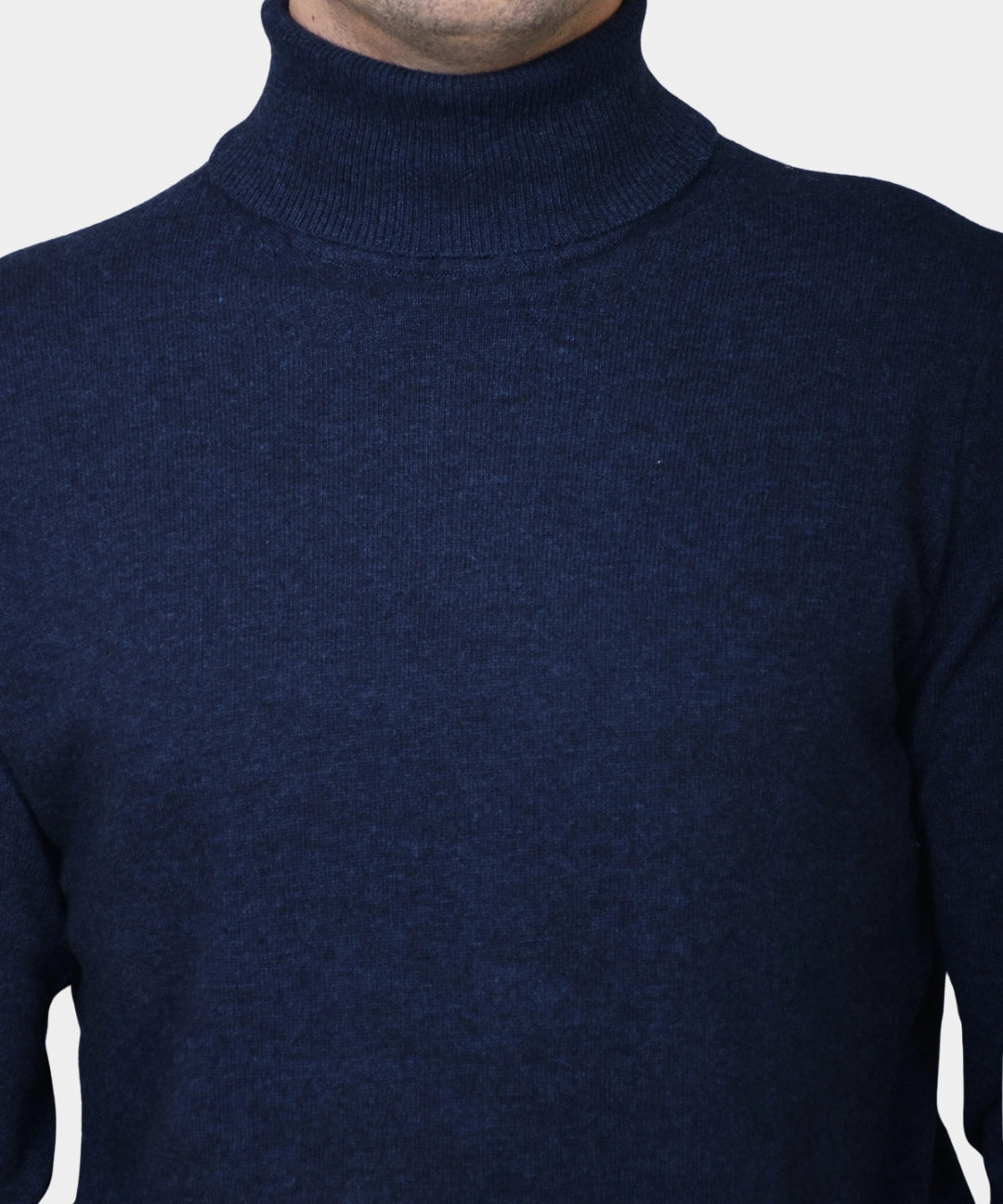 Rollneck Cash/Blend - Blue - Hugo Sthlm