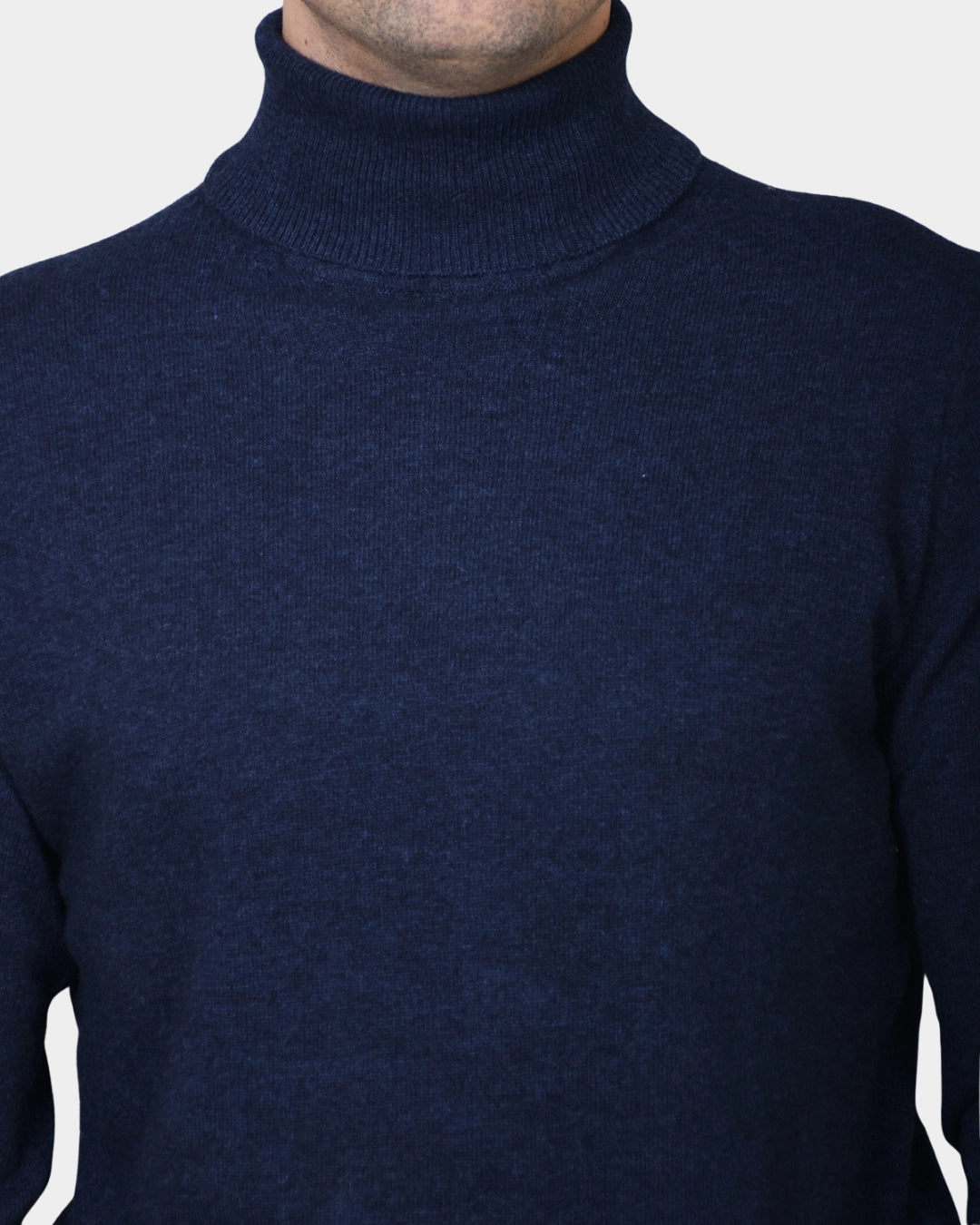 Rollneck Cash/Blend - Blue - Hugo Sthlm