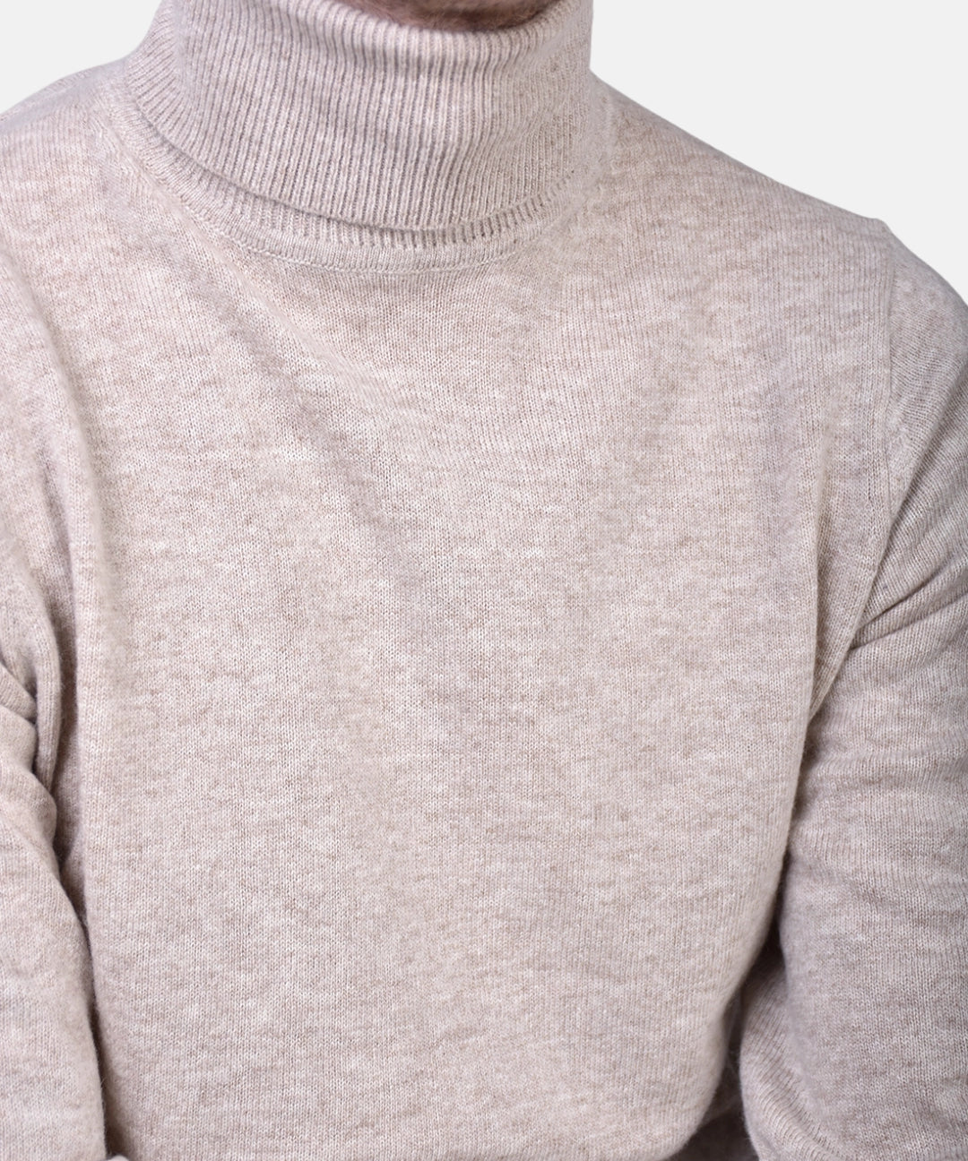 Rollneck Cash/Blend - Sand - Hugo Sthlm