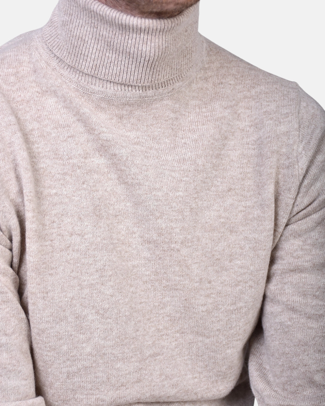 Rollneck Cash/Blend - Sand - Hugo Sthlm