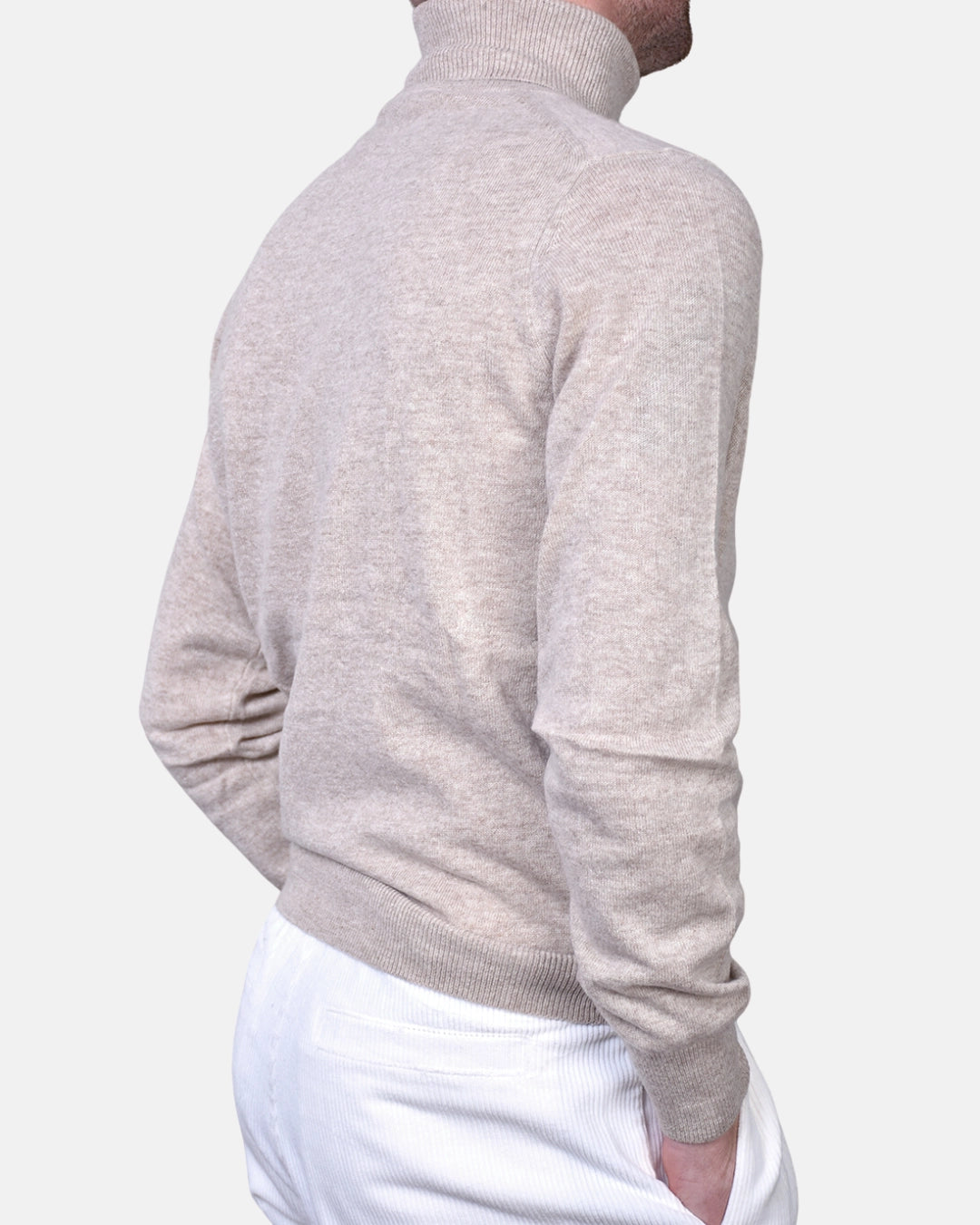 Rollneck Cash/Blend - Sand - Hugo Sthlm