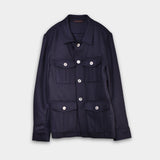 Safari Shirt Jacket - Navy - Hugo Sthlm