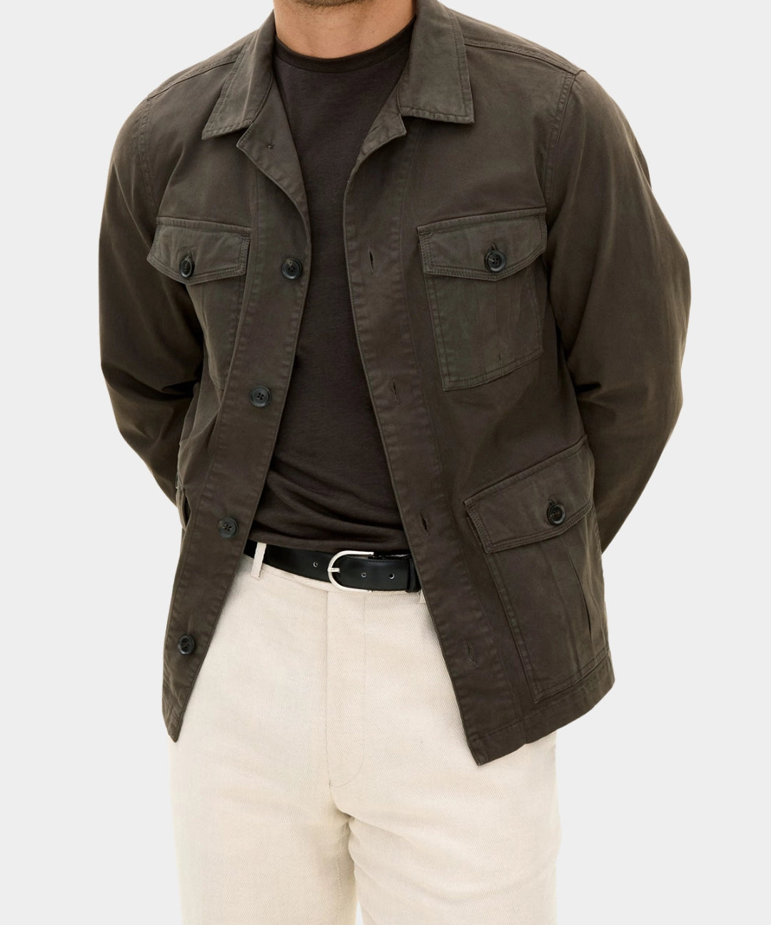 Safari Shirt Jacket - Army Green - Hugo Sthlm