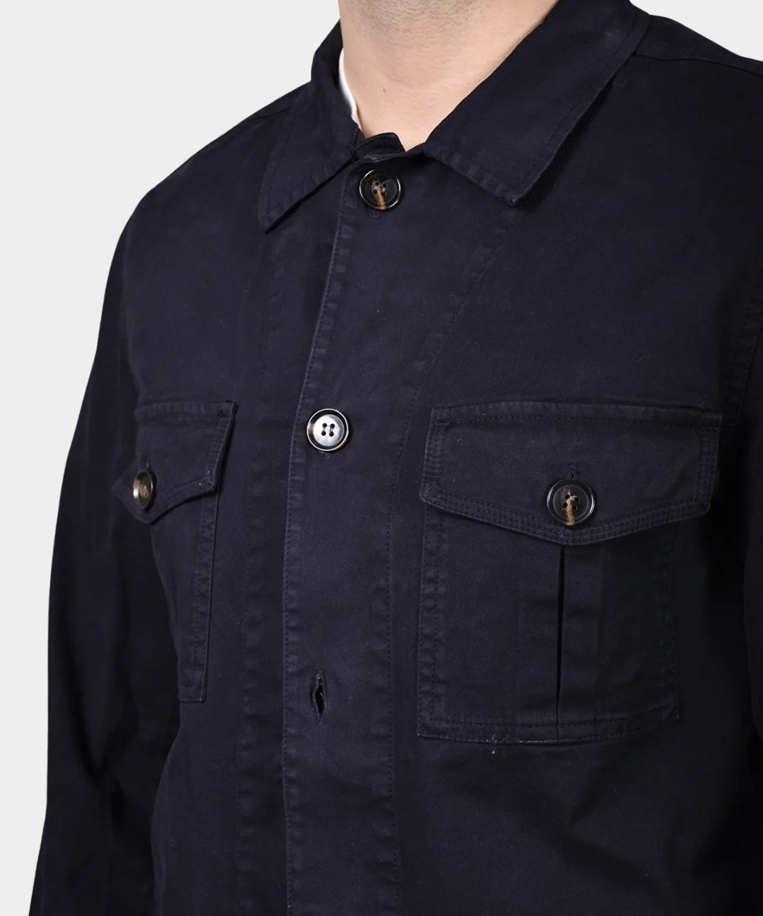 Safari Shirt Jacket - Navy - Hugo Sthlm