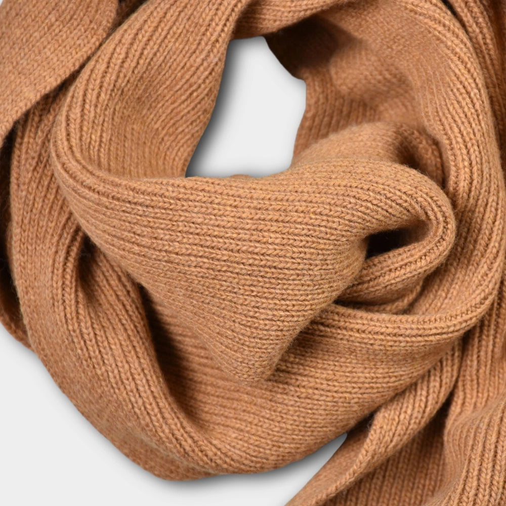 Scarf Knitted Wool/Blend - Camel - Hugo Sthlm