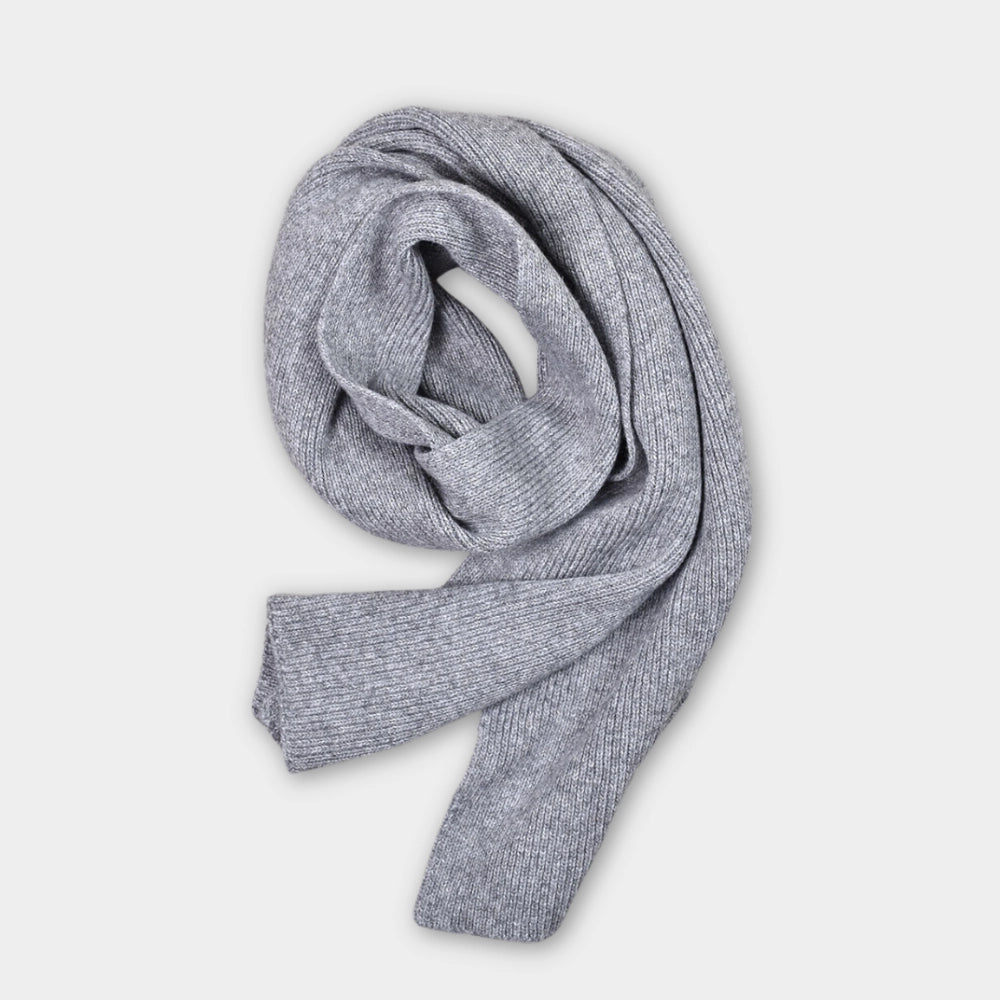Scarf Knitted Wool/Blend - Grey - Hugo Sthlm
