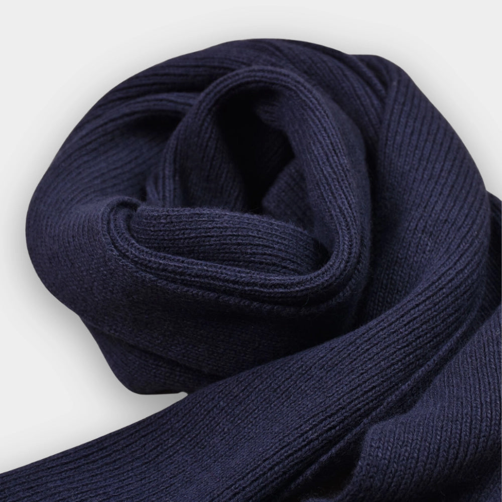 Scarf Knitted Wool/Blend - Navy - Hugo Sthlm