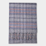 Scarf Lambswool Check - Blue - Hugo Sthlm
