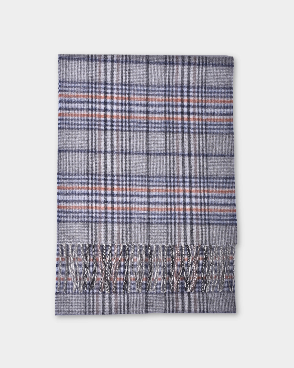 Scarf Lambswool Check - Blue - Hugo Sthlm