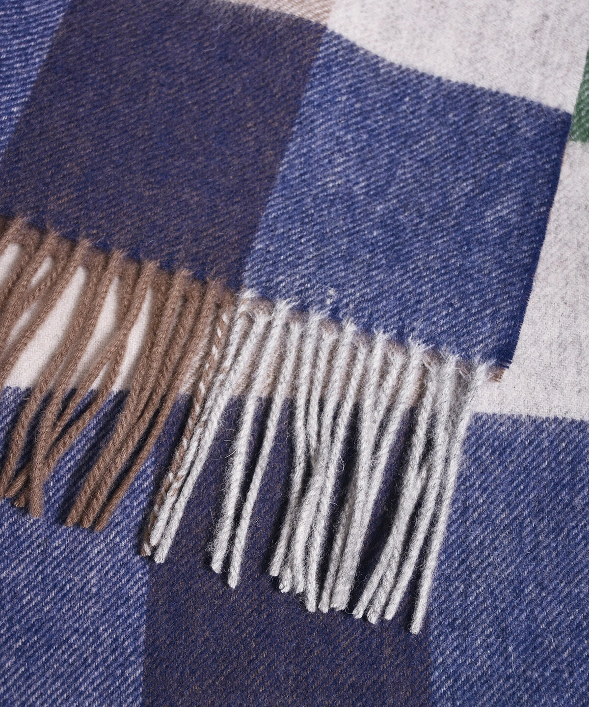 Scarf Lambswool Check - Navy - Hugo Sthlm