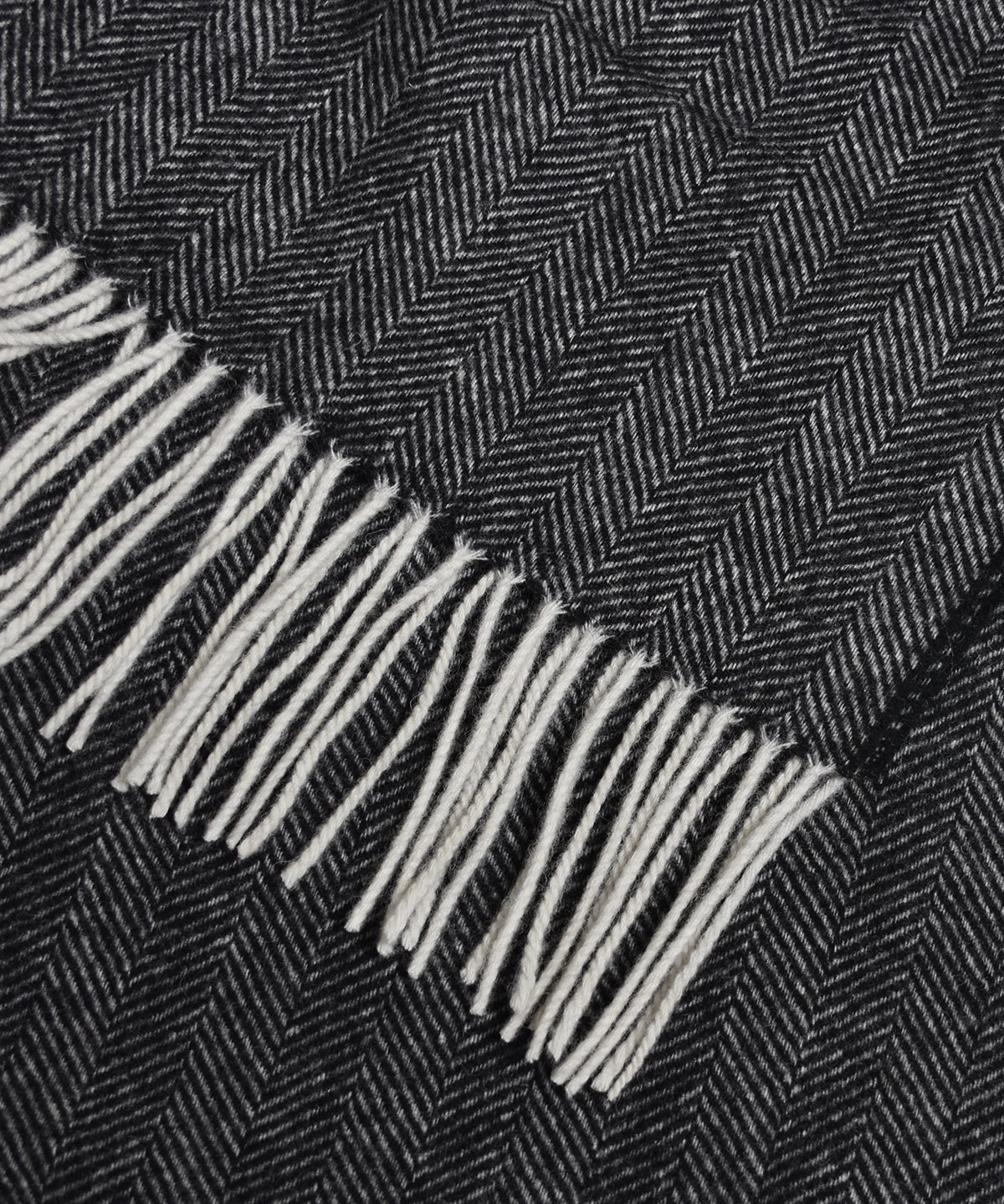 Scarf Lambswool Herringbone - Antracite - Hugo Sthlm