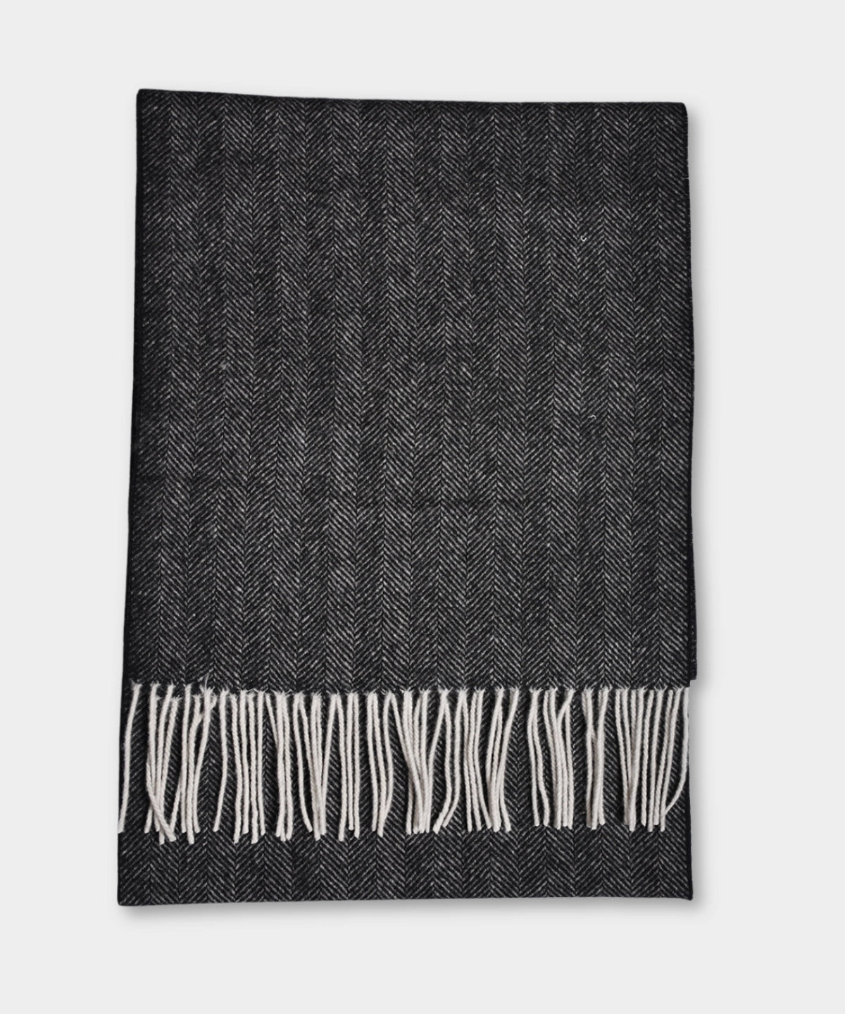 Scarf Lambswool Herringbone - Antracite - Hugo Sthlm