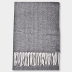 Scarf Lambswool Herringbone - Grey - Hugo Sthlm