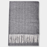 Scarf Lambswool Herringbone - Grey - Hugo Sthlm