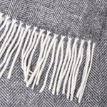 Scarf Lambswool Herringbone - Grey - Hugo Sthlm