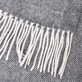 Scarf Lambswool Herringbone - Grey - Hugo Sthlm