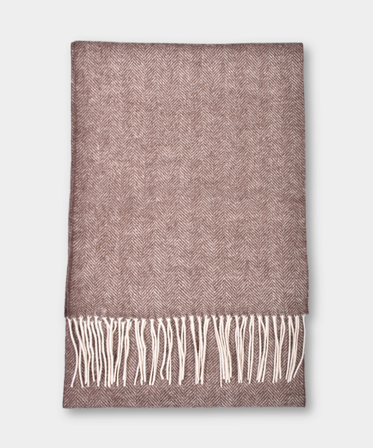 Scarf Lambswool Herringbone - Nougat - Hugo Sthlm