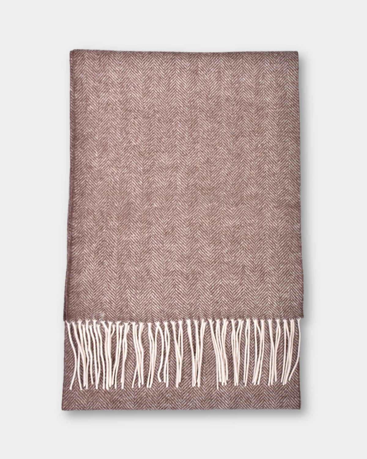 Scarf Lambswool Herringbone - Nougat - Hugo Sthlm