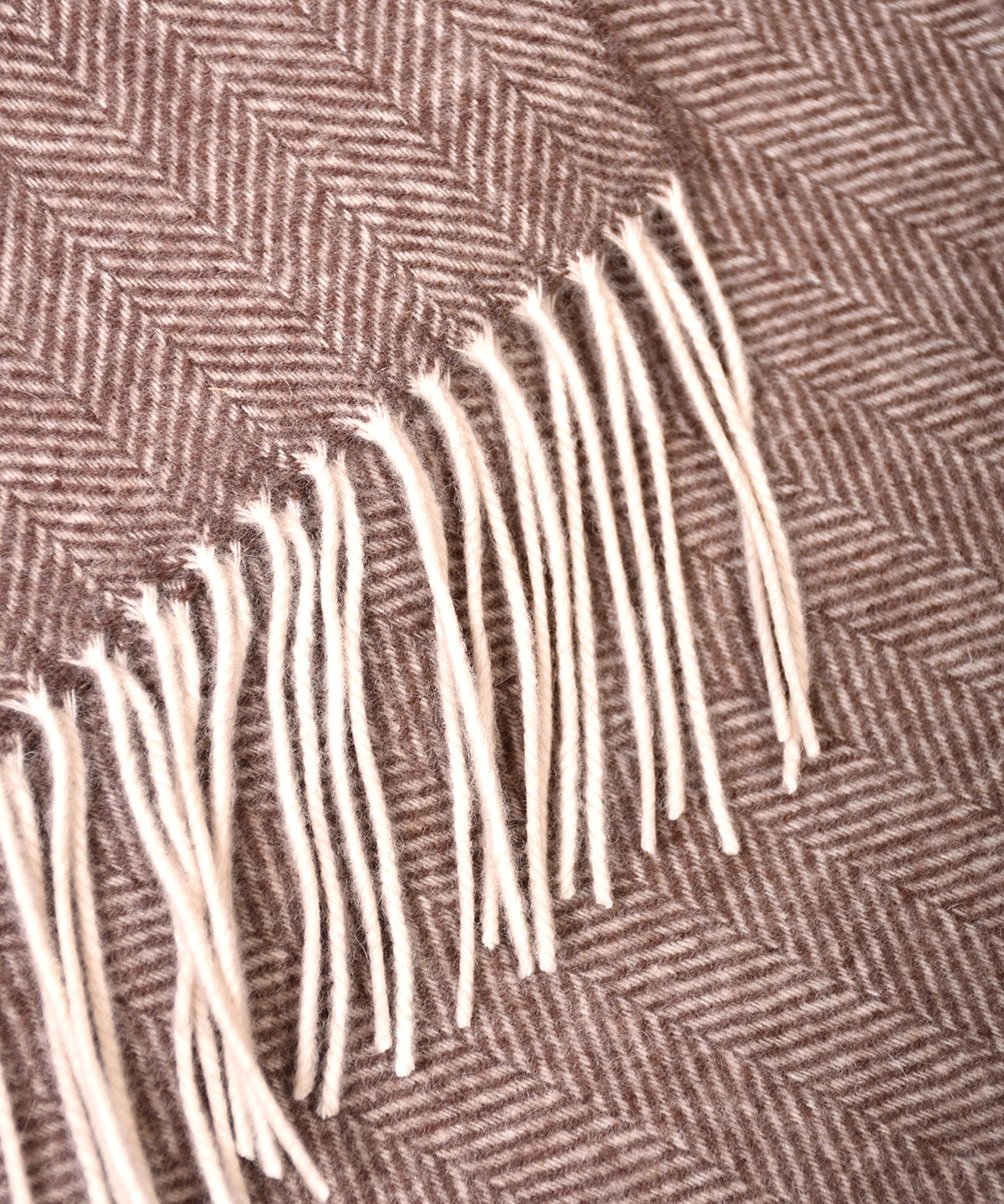 Scarf Lambswool Herringbone - Nougat - Hugo Sthlm