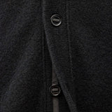 Seaham Boiled Wool Cardigan - Black
