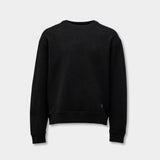 Seaham Boiled Wool Crew - Black