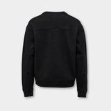 Seaham Boiled Wool Crew - Black