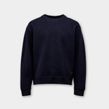 Seaham Boiled Wool Crew - Navy