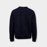 Seaham Boiled Wool Crew - Navy