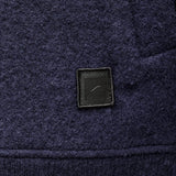 Seaham Boiled Wool Track Top - Navy