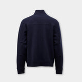 Seaham Boiled Wool Track Top - Navy