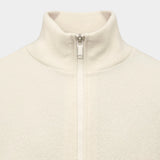 Seaham Boiled Wool Track Top - Off White