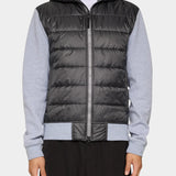 Seth Hybrid Zip Hood - Medium Grey Melange - Hugo Sthlm