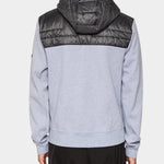 Seth Hybrid Zip Hood - Medium Grey Melange - Hugo Sthlm