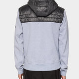 Seth Hybrid Zip Hood - Medium Grey Melange - Hugo Sthlm