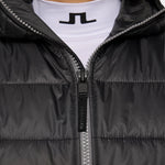 Seth Hybrid Zip Hood - Medium Grey Melange - Hugo Sthlm