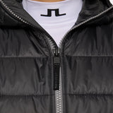 Seth Hybrid Zip Hood - Medium Grey Melange - Hugo Sthlm