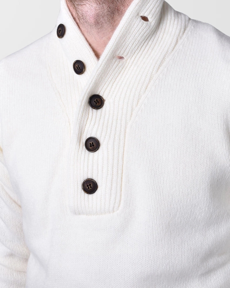 Shawl Button Collar - Cream - Hugo Sthlm