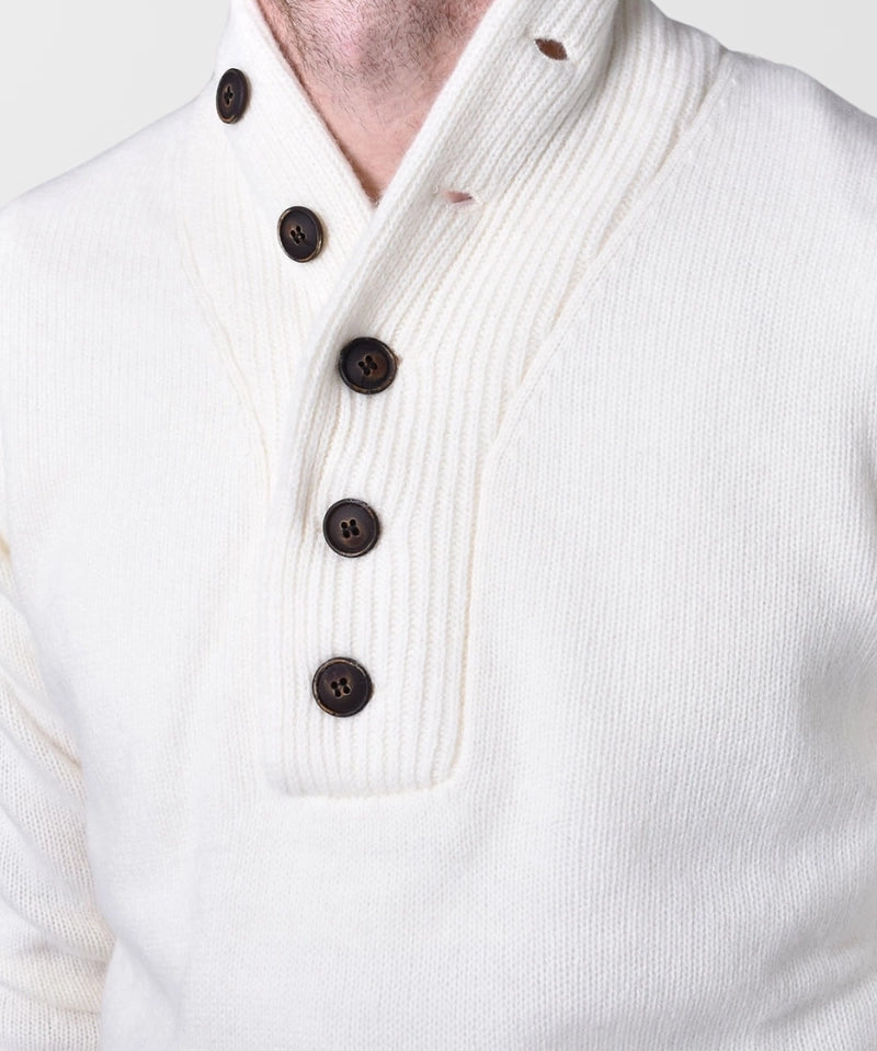 Shawl Button Collar - Cream - Hugo Sthlm